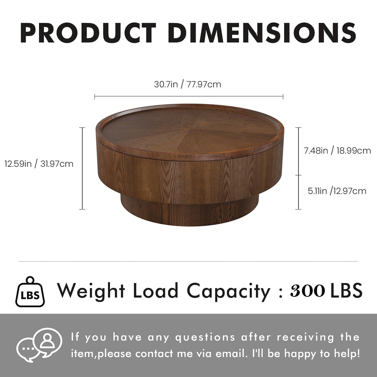 Handmade Modern Oval Fluted Drum Coffee Table (V)